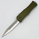 Microtech Knives Mini Hera Satin Double Edge M390MK w/ OD Green Handle 1702M-4OD