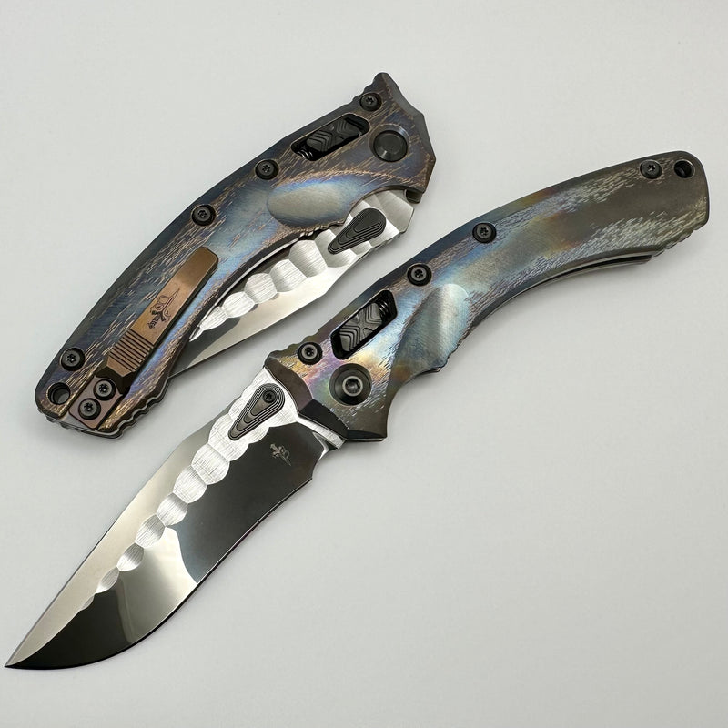 Marfione Custom Knives & Borka Blades Amphibian RAM-LOK Diamondwash Rock Ground M390 & Cosmic Titanium w/ DLC Two Tone Hardware