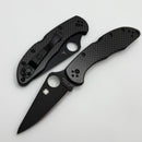 Spyderco Delica 4 TiCN Black Cru-Wear & Carbon Fiber Handles Distributor Exclusive C11CFPBK