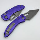 Microtech Borka Stitch Apocalyptic Partial Serrated & Purple Handles 169-11APPU