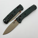 Benchmade Mini Bugout Taiga Green Grivory Handle & McMillan Tan Cerakote Elmax 533TN-2601