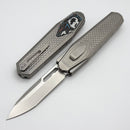 Remette RT Swordfish Titanium Handle w/ Carbon Fiber Inlay & Tanto M390 Manual OTF ZL101A3