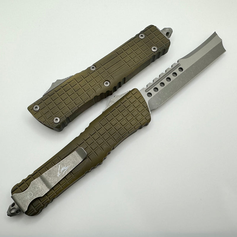 Microtech Combat Troodon Hellhound Straight Razor Frag Apocalyptic Earth Signature Series 219R-10APFRAES