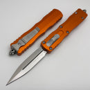 Microtech Dirac Delta D/E Stonewash w/ Orange Handle 227-10OR