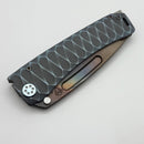 Medford Marauder H Bead Blast/Brush/Green Diamondhead Sculpted Handles w/ Green Hardware & S45VN Vulcan Tanto