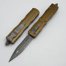 Microtech Dirac Double Edge Partial Serrated Apocalyptic Standard & Tan Handle 225-11APTA