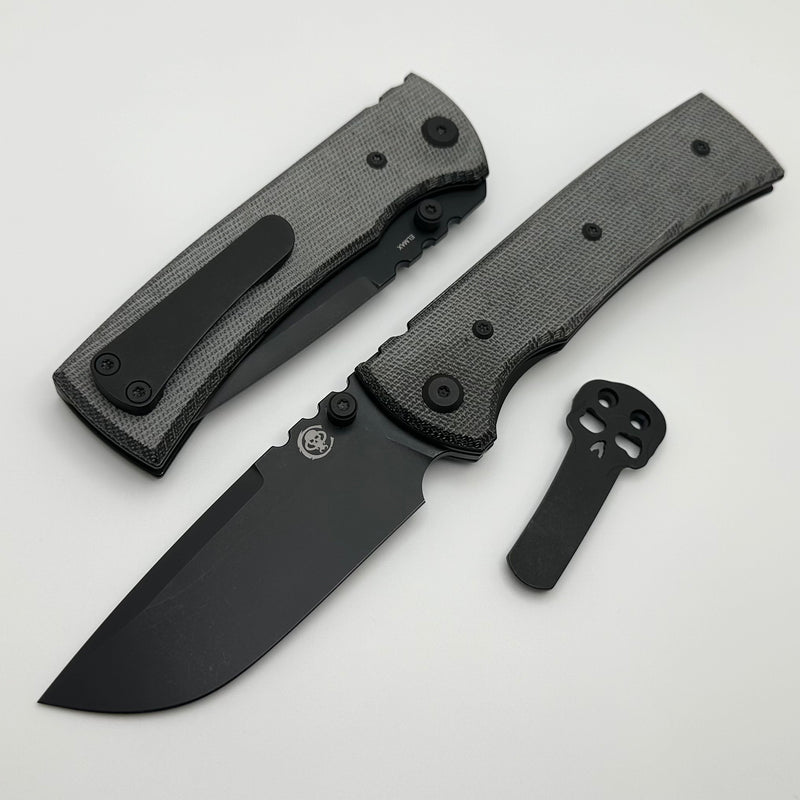 Chaves Knives Redencion 229 Blackout w/ Black Micarta & PVD Drop Point Elmax - Blue Label