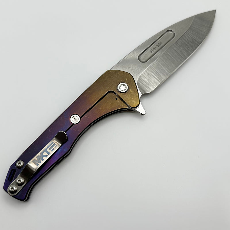 Medford Praetorian Slim Flipper S45VN Tumbled Drop Point & Bronze/Violet Fade Handles