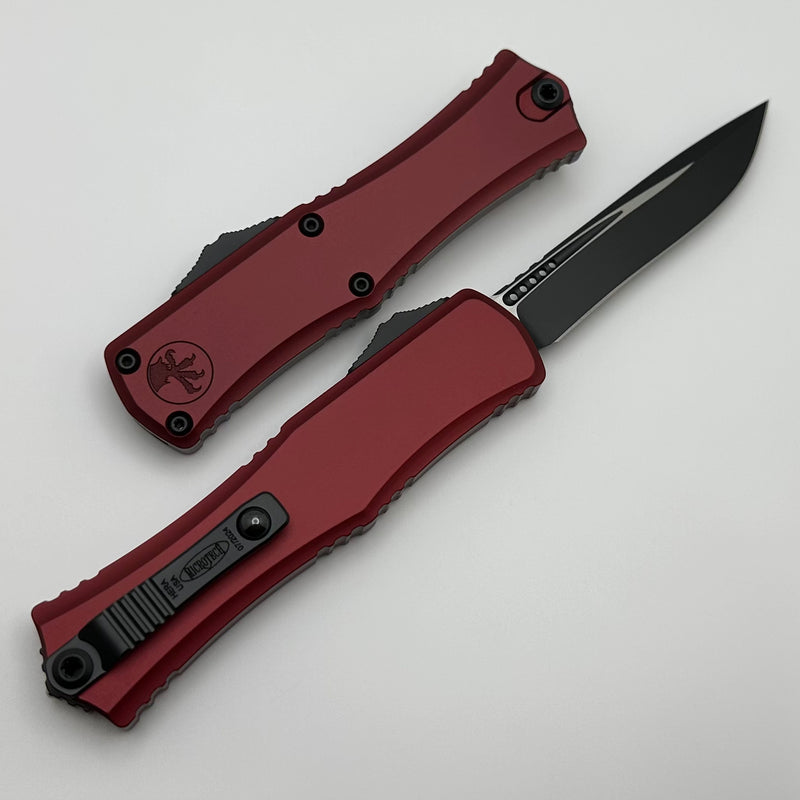 Microtech Knives Mini Hera Black Recurve M390MK w/ Merlot Handle 1705M-1MR