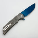 Pro-Tech Mordax Stainless Nexus Handle w/ Abalone Button & Sapphire Blue MagnaCut
