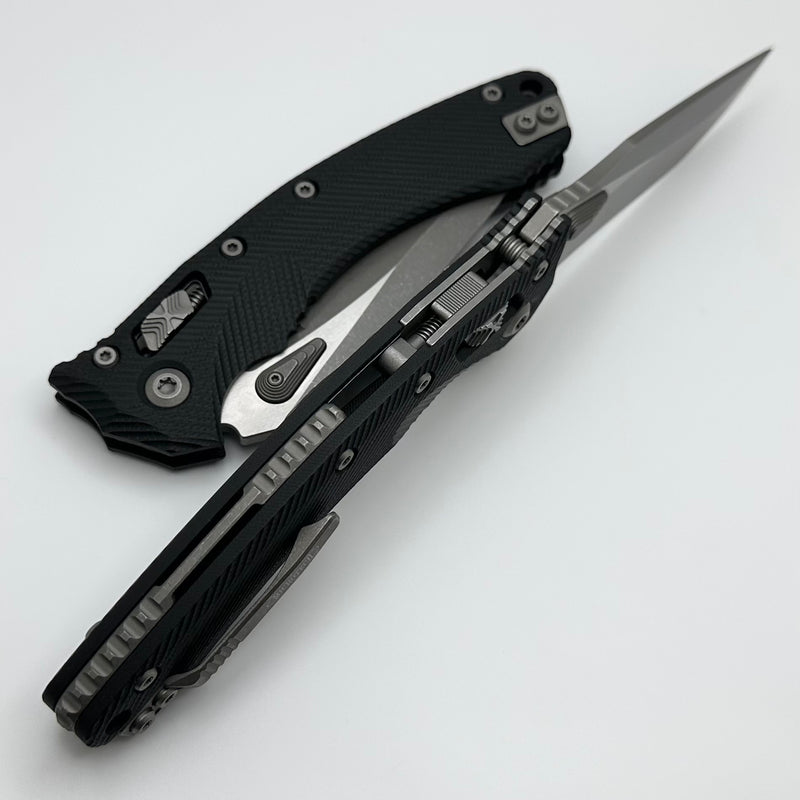 Microtech Amphibian RAM LOK 30th Anniversary Black Fluted G-10 & Apocalyptic M390MK 137RL-10APFLGTBK30