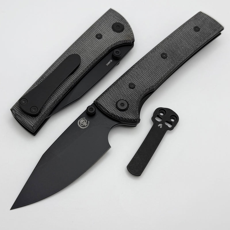 Chaves Knives Scapegoat Street w/ Black Micarta & Black Spear Point Elmax - Blue Label