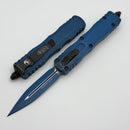 Microtech Dirac Double Edge Weathered Blue 225-1WBL