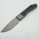 Uldanov Custom Knives Sierra w/ Milled Titanium/Purple Haze Carbon Fiber Inlays & M398 Front Flipper