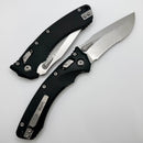 Microtech Amphibian RAM LOK Black Fluted G-10 & Stonewash Partial Serrated M390MK 137RL-11FLGTBK