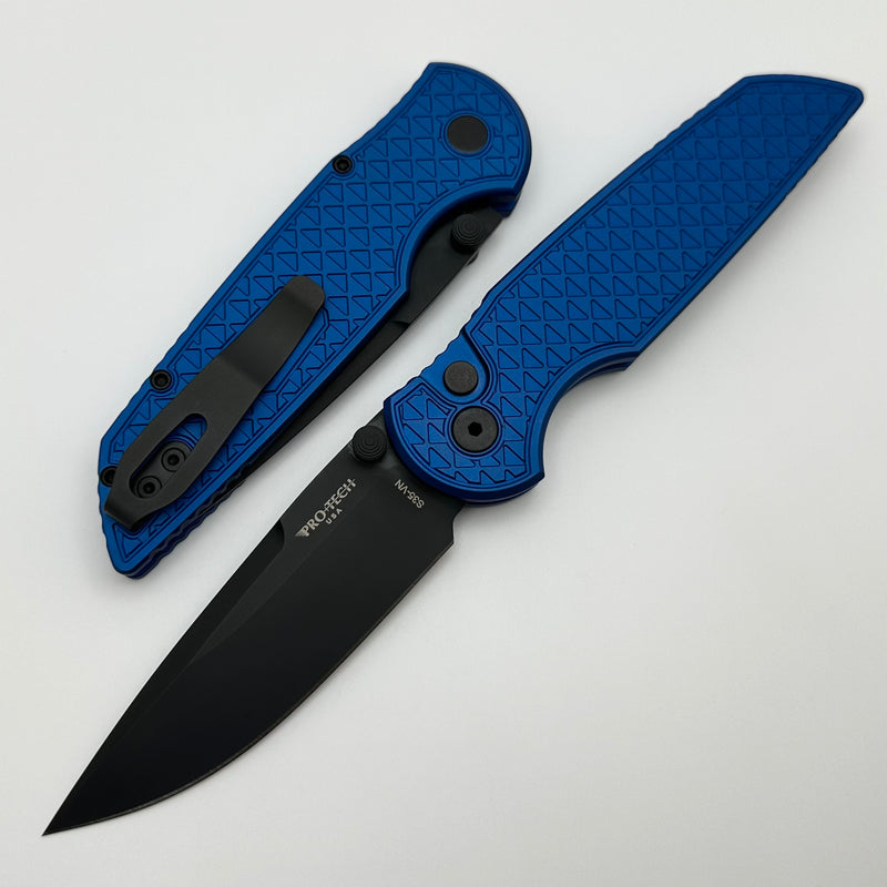 Pro-Tech TR-3 Integrity Manual Blue Relic Aluminum Handles w/ DLC S35 INT106-Blue