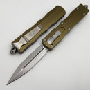 Microtech Dirac Delta Stonewash D/E w/ OD Green Handle 227-10OD