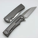 Chaves Knives Street Sangre Flipper w/ Titanium Integral Handle & Belt Finish M390