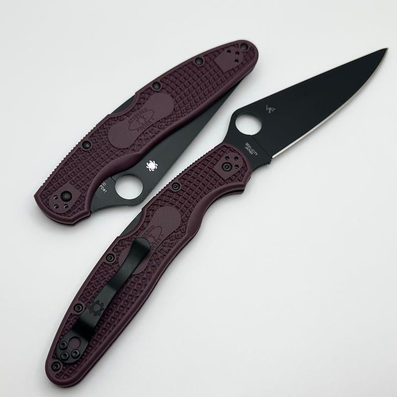 Spyderco Police 4 Burgundy FRN & Micro Melt PD