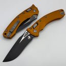 Microtech Amphibian RAM LOK Orange Tangerine Fluted Aluminum & Black M390MK 137RL-1FLOT