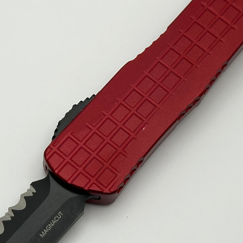 Heretic Knives Manticore S Red Grenade Frag w/ Full Serrated DLC D/E Magnacut H024F-6C-RED Pre Owned