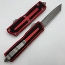 Microtech Scarab 2 Gen 3 Apocalyptic Spine Fluted Full Serrated Tanto w/ Red Handle 1279-12APRD