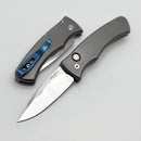 Pro-Tech Duke Custom Stainless Steel Handle & Polished Mike Irie Compound Ground 154CM Blade Custom 002