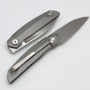 Reate Knives VK-ANUB Bead Blast Titanium Handles & Hand Rubbed Elmax
