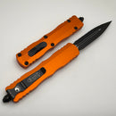 Microtech Dirac Delta D/E Black Tactical Fully Serrated w/ Orange Handle 227-3OR