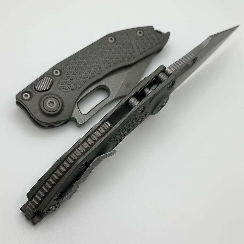 Microtech Borka Stitch Natural Clear Full Serrated Apocalyptic Standard 169-12APNC