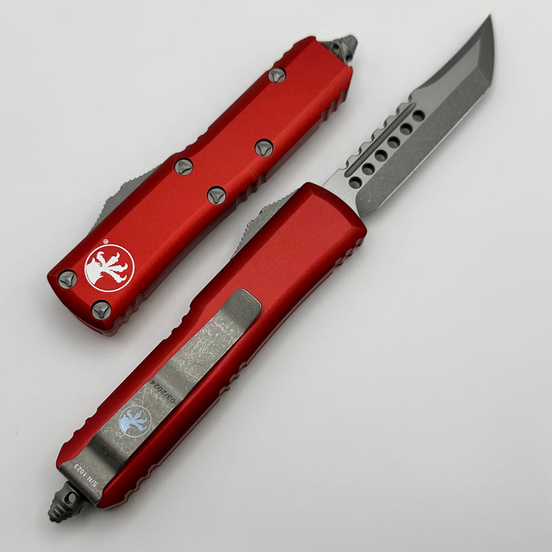 Microtech Hell Microtech UTX-85 Hellhound Apocalyptic & Red 719-10APRDS