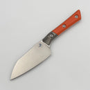 Microtech Santoku 4.2" Ember G-10/Titanium Bolster Handle w/ Stonewash M390MK 3300B-10EM