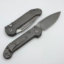 Microtech Knives LUDT Gen III Apocalyptic Drop Point Slab Side Titanium Handles