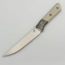 Microtech Boning Knife Ivory G-10/Titanium Bolster Handle w/ Stonewash M390MK 3100B-10IV