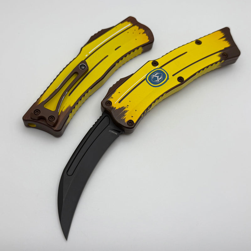 Heretic ROC STABNANA Cel Shade Banana Handles w/ DLC Blade H060-6ACS-N Heretic ROC STABNANA Cel Shade Banana Handles w/ DLC Blade H060-6ACS-N