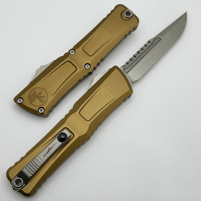 Microtech Knives Combat Troodon Gen III Interceptor w/ Tan Handle Signature Series 1217-10TAS