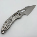 Microtech Marfione Select Manual Stitch RAM LOK Frag Titanium Handles & Stonewash M390MK w/ Double Vapor Blast & Flamed Accents 169RL-10FRMS4