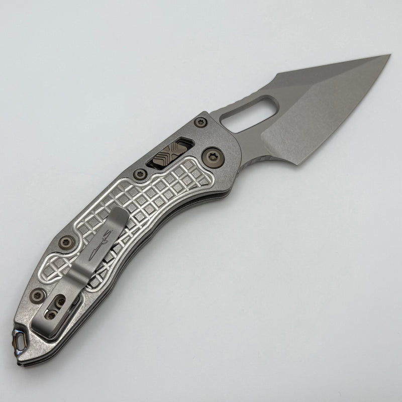 Microtech Marfione Select Manual Stitch RAM LOK Frag Titanium Handles & Stonewash M390MK w/ Double Vapor Blast & Flamed Accents 169RL-10FRMS4