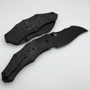 We Orc Boss Black Titanium Handle w/ Shredded Carbon Fiber Inlays & Black Stonewash 20CV WE24042-1
