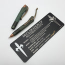 Marfione Custom Siphon Pen II Antique Green Frag Titanium w/ Bronze Ti Lever & Copper Accents