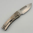 Medford Marauder Full Size Tumbled Titanium Handles w/ 0.26" Satin MagnaCut Drop Point