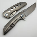 Mechforce & Barker Knives Collab Hokkaido w/ Titanium Holes Pattern Handle & Stonewash MagnaCut