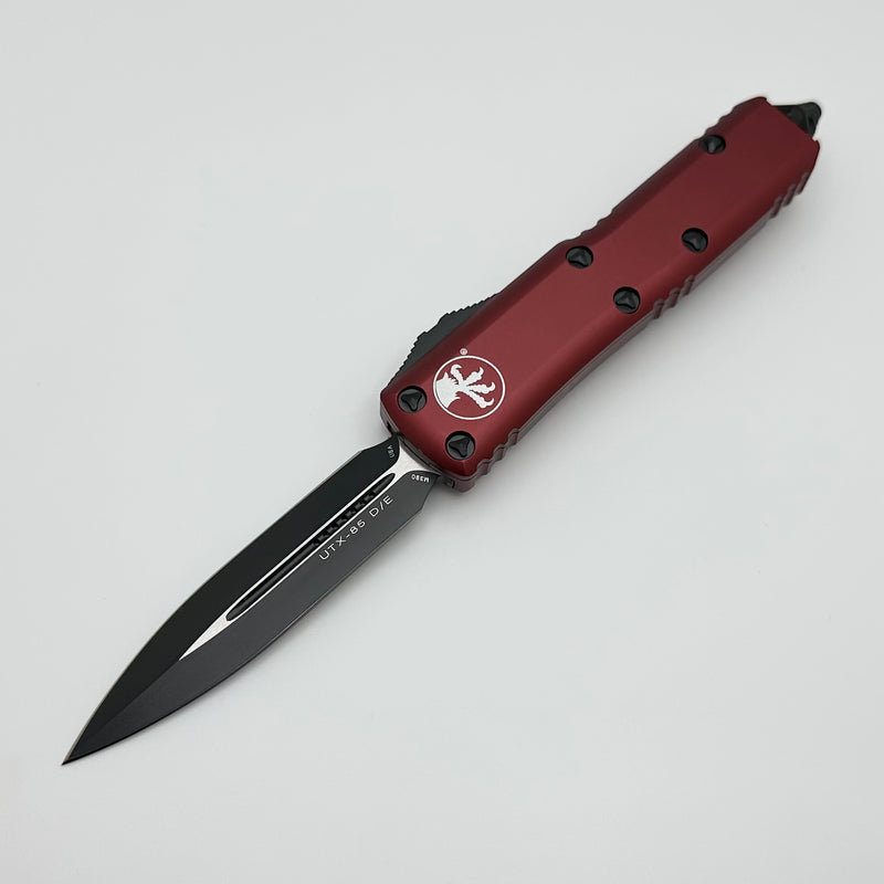 Microtech UTX-85 Double Edge Black Standard & Merlot 232-1MR Pre Owned