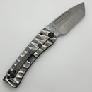Medford Marauder H Bead Blast Lightning Handles w/ Black Hardware & S45VN Tumbled Tanto