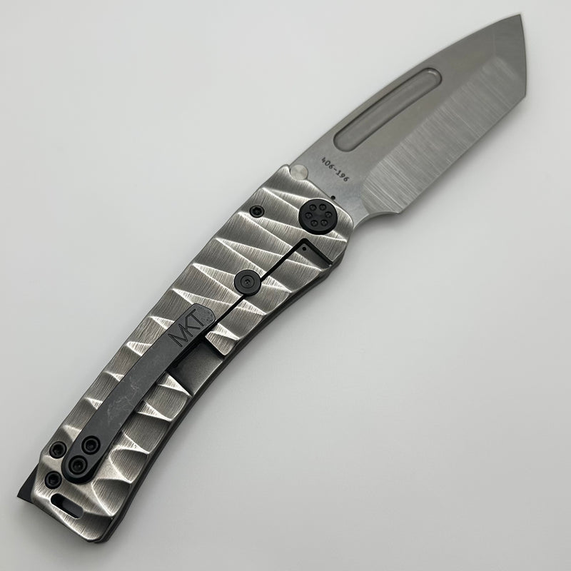 Medford Marauder H Bead Blast Lightning Handles w/ Black Hardware & S45VN Tumbled Tanto