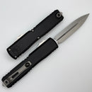 Microtech Ultratech ZBP D/E Stonewash Full Serrated w/ Black Handle 1122-12