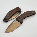 Heretic Knives Medusa Blood Red Carbon Fiber Handle w/ Recurve Bronze MagnaCut H012-7A-RD/CC