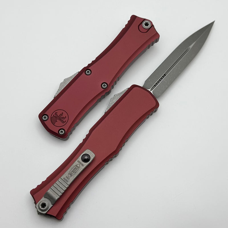 Microtech Knives Mini Hera Apocalyptic Double Edge M390MK w/ Merlot Handle 1702M-10APMR