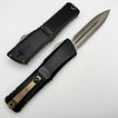 Marfione Custom Knives Combat Troodon LT Gen III Hattori Cowry Damascus D/E w/ Black Hefted Handle & Bronzed Hardware