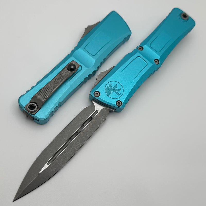 Microtech Knives Combat Troodon Gen III Apocalyptic D/E M390MK w/ Turquoise Handle 1142-10APTQ